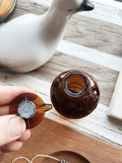 Antique Amber Apothercary Pourer
