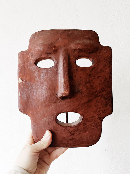 Mid Century Clay Mask Luminary