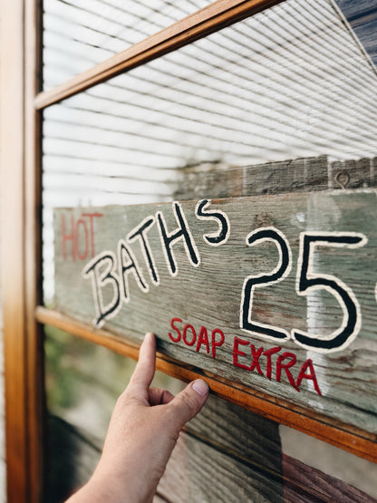 Vintage Bathhouse Sign