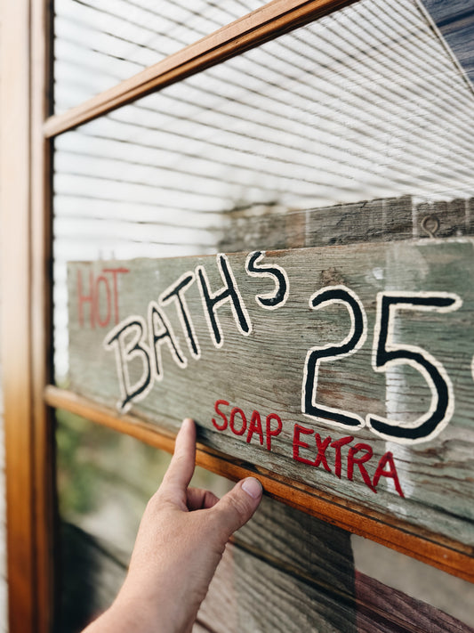 Vintage Bathhouse Sign