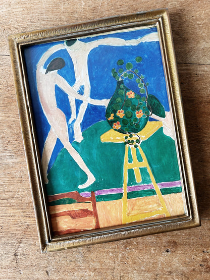 Vintage Weighty Gold Plated Frame with Matisse Print