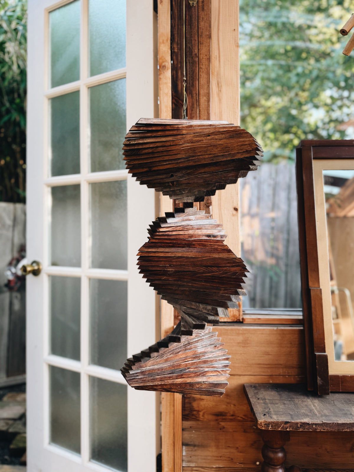 Giant Vintage Spinning Wood Whirligig