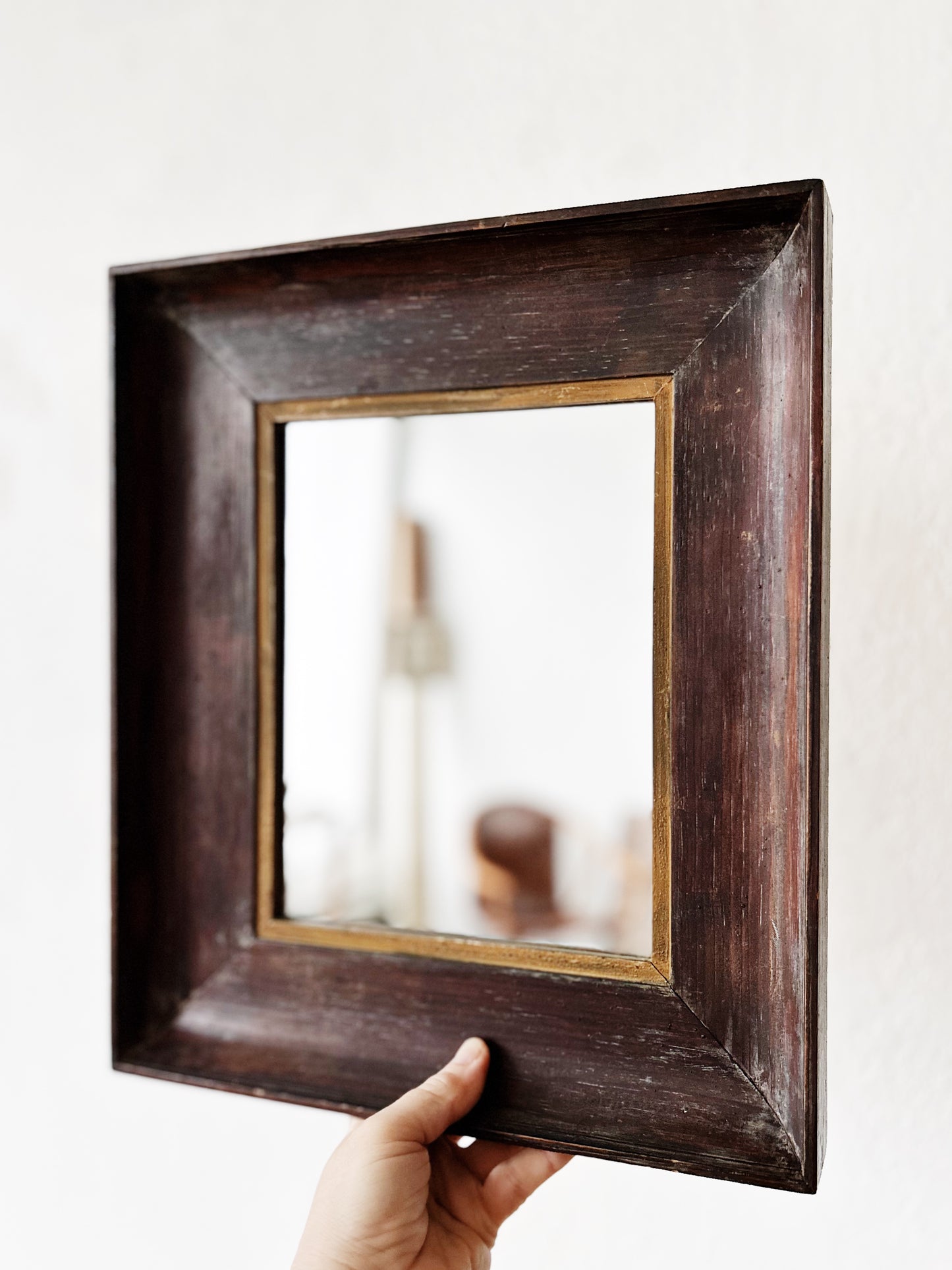Antique Wood Mirror