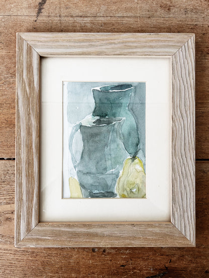 Framed Watercolor Still life Painting