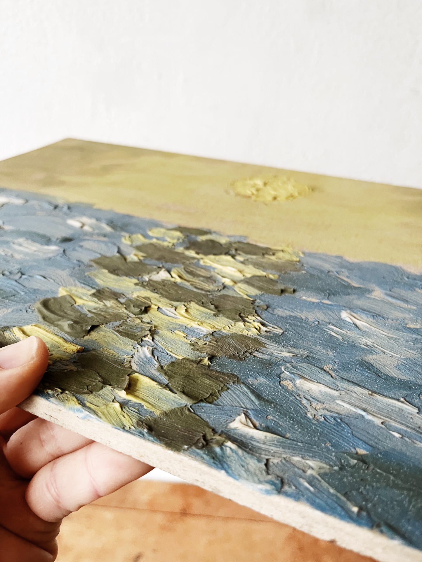 Vintage Allen Cook Ceramic Slab Painting