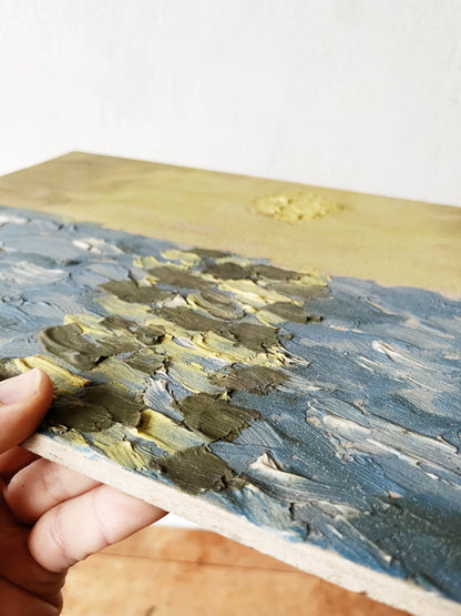 Vintage Allen Cook Ceramic Slab Painting