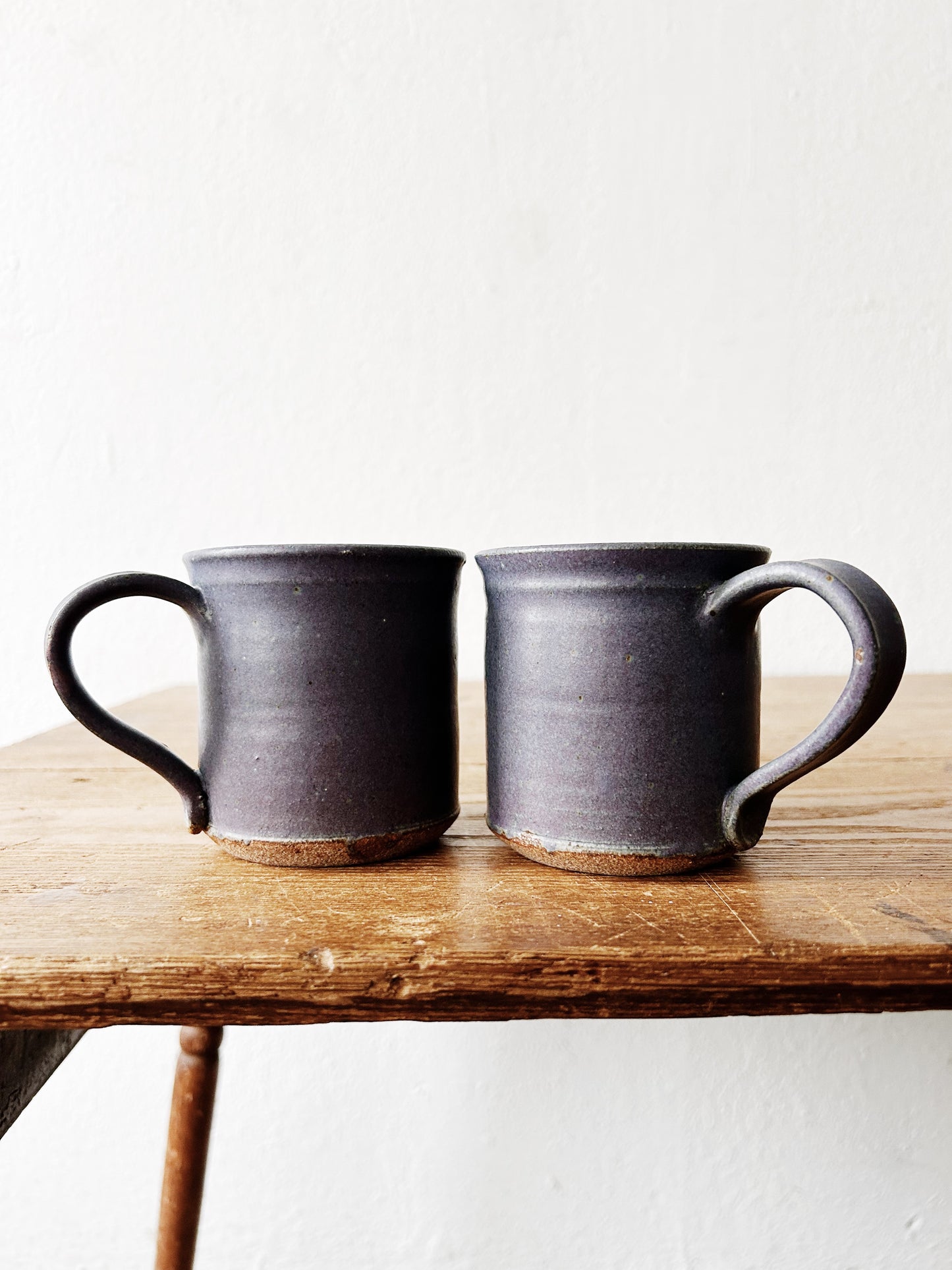 Handmade Stoneware Mug Pair