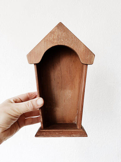 Antique Wooden Display Niche