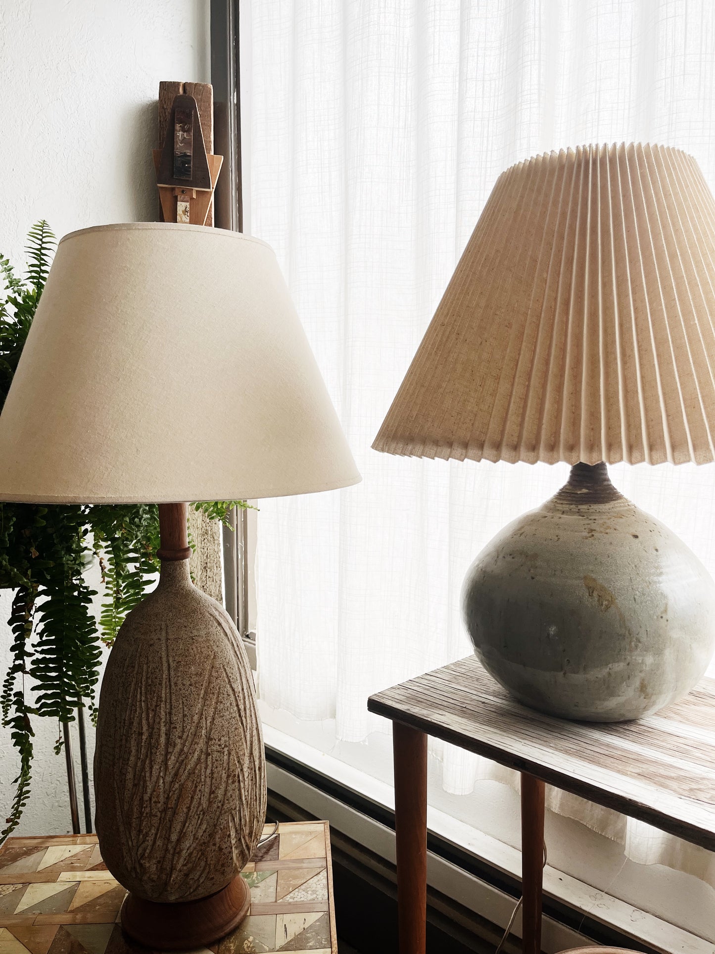 Chunky Mid Century Ceramic Lamp