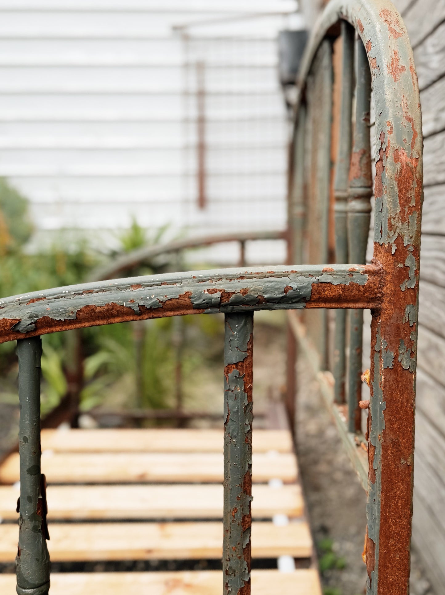 Antique Iron Bench