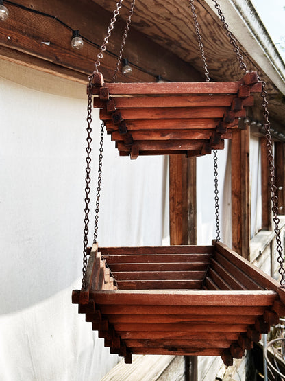 Hanging Tramp Art Planter