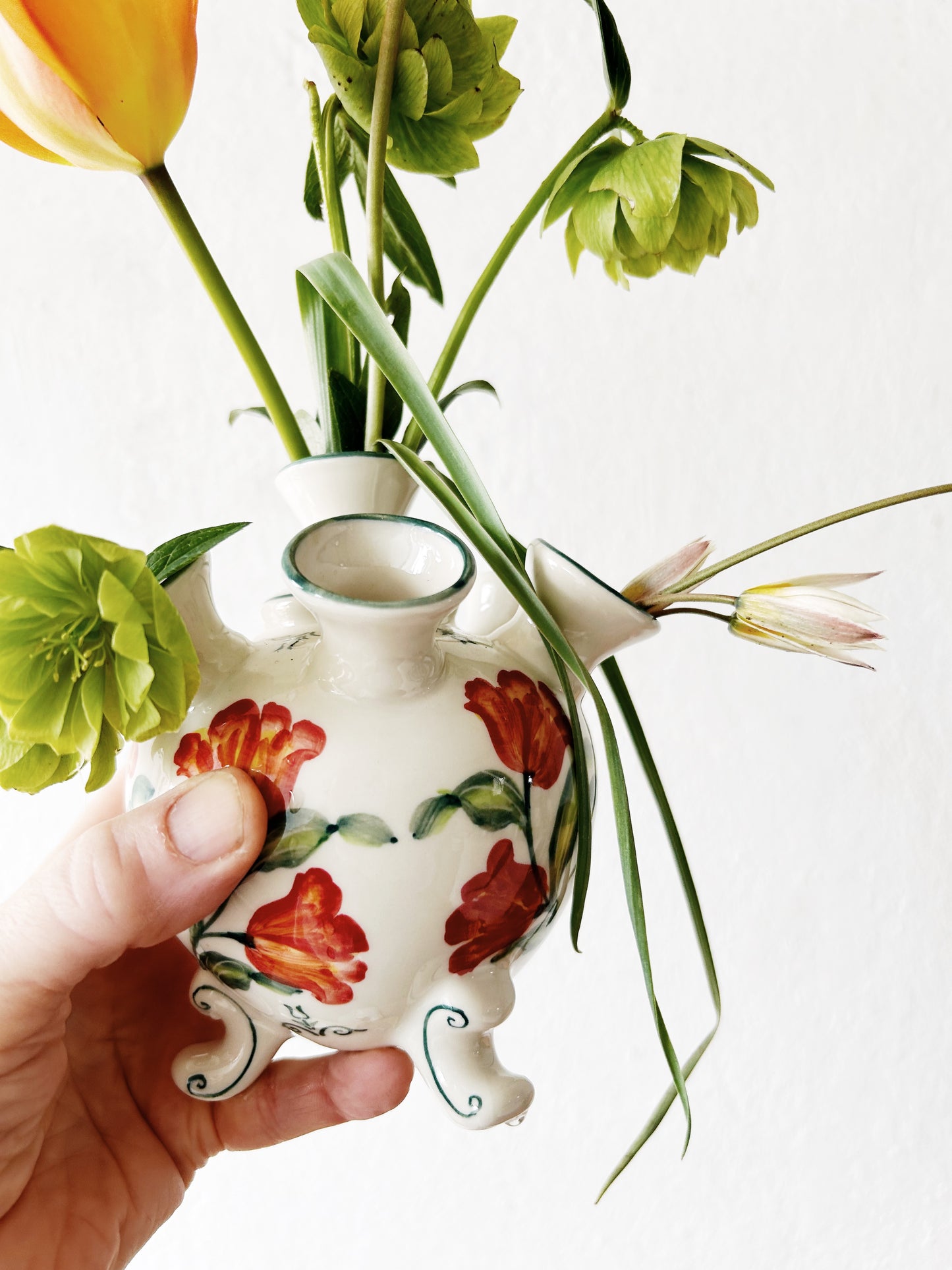 Antique Delft Tulip Vase