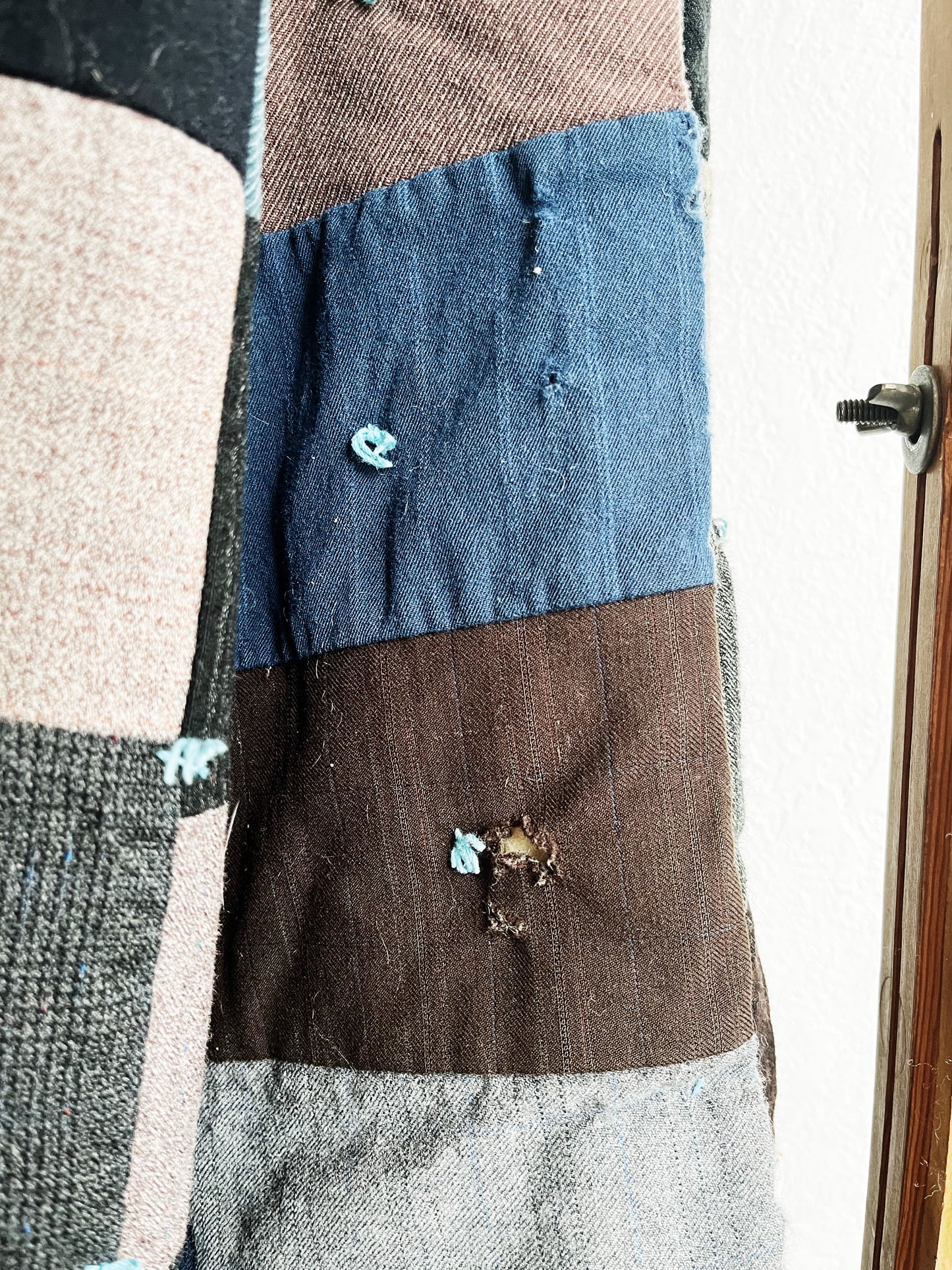 Vintage Wool Patchwork Quilt