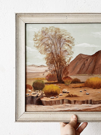 Vintage Desert Landcape Painting