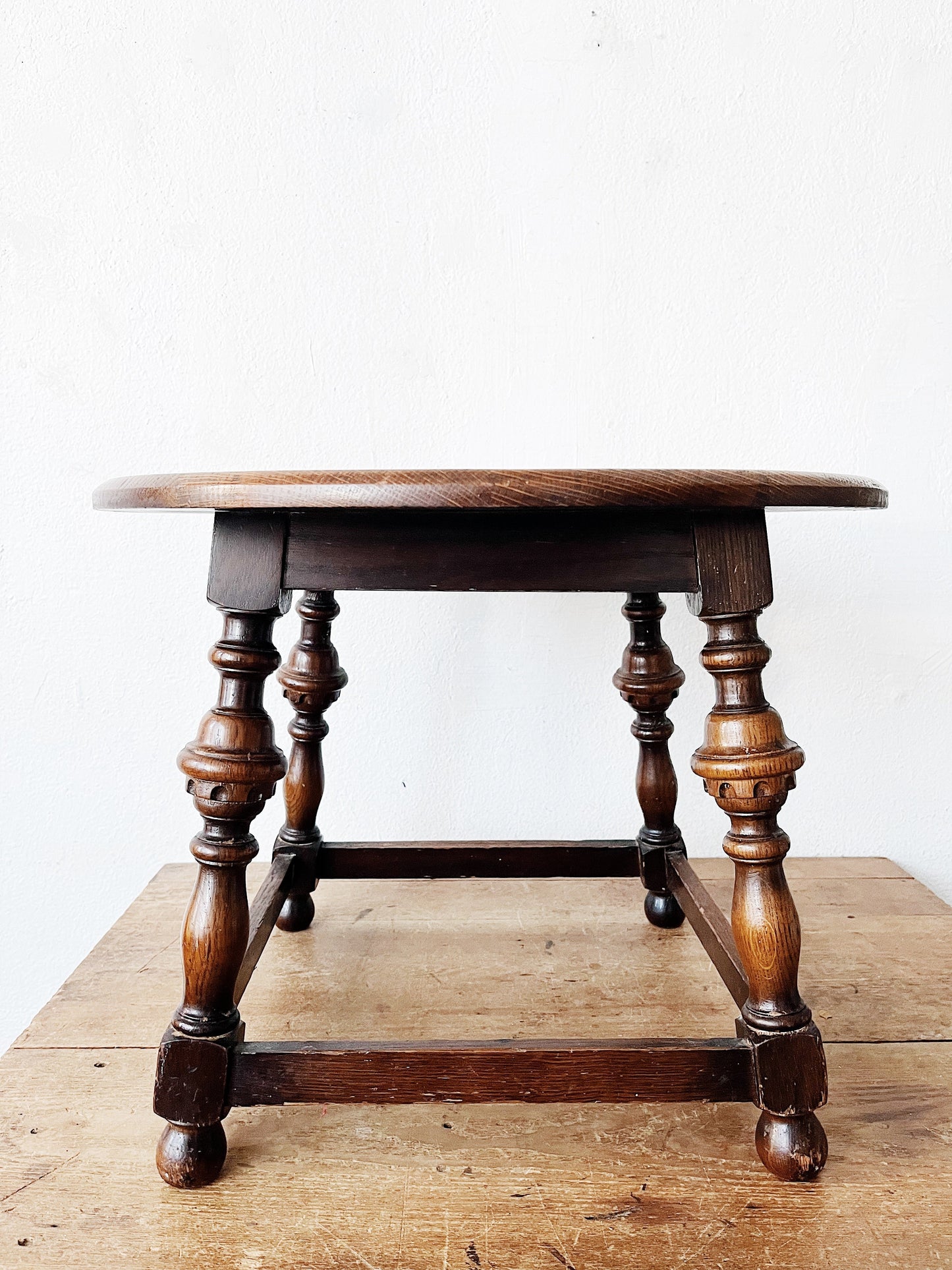 Antique English Oak Side Table