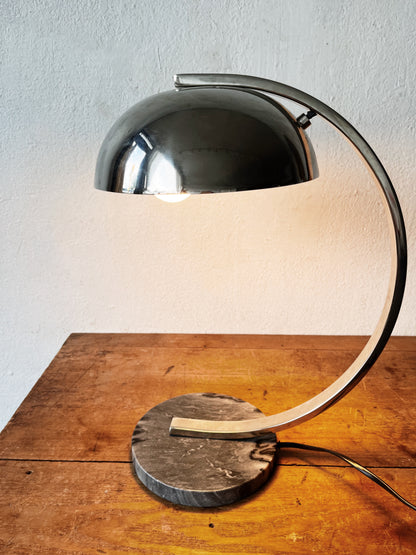 Italian Bauhaus Style Chrome Desk Lamp
