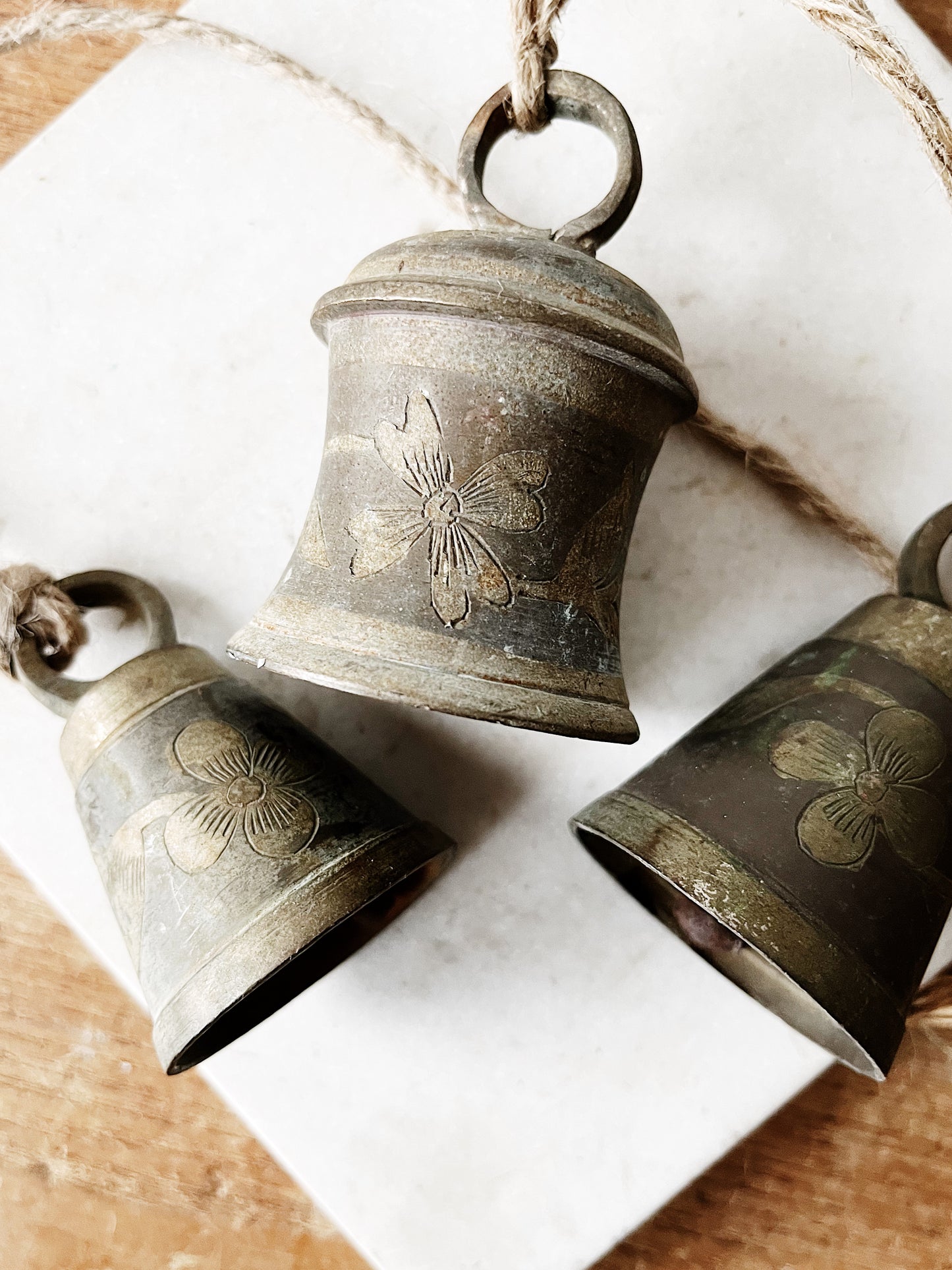 Antique Brass Temple Bells