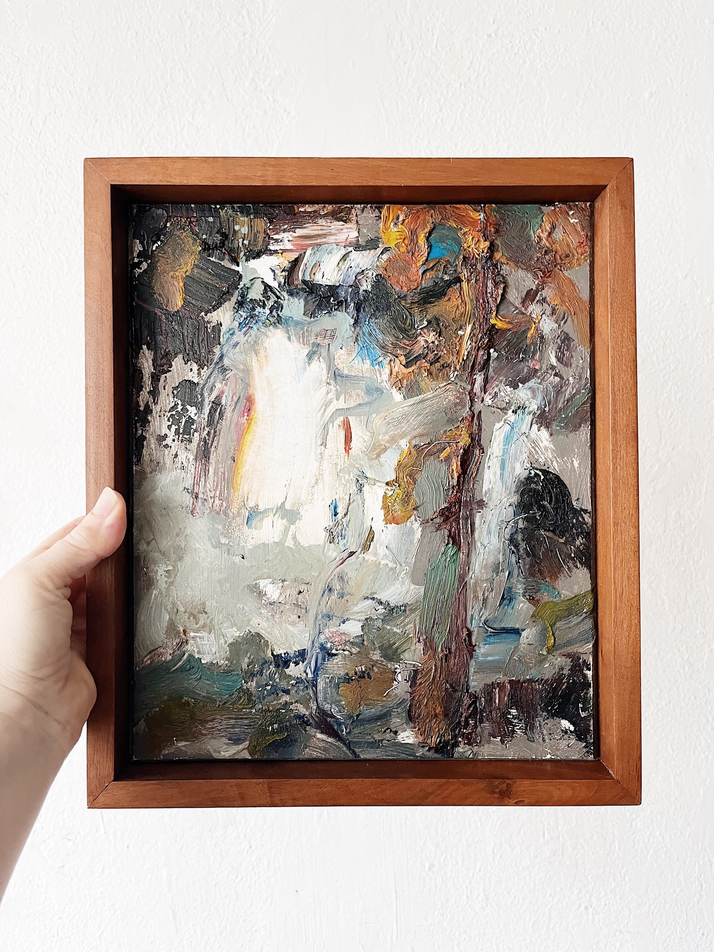 Original Mid Century Abstract Expressionist Oil Painting
