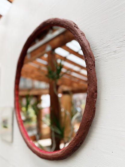 Plaster Circular Mirror