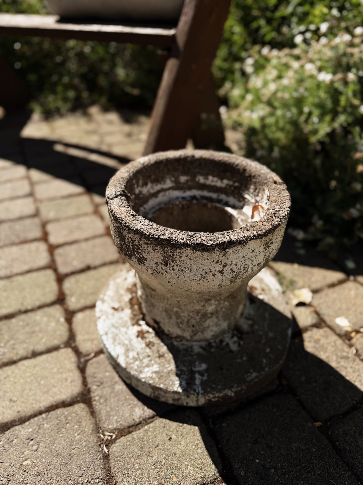 Antique Cement Pedestal Table