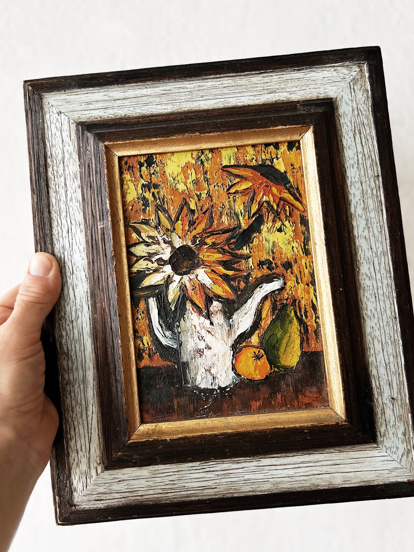 Mid Century Still Life Painting in Oil