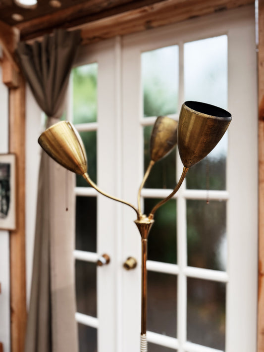 Mid Century Triple Flame Floor Lamp