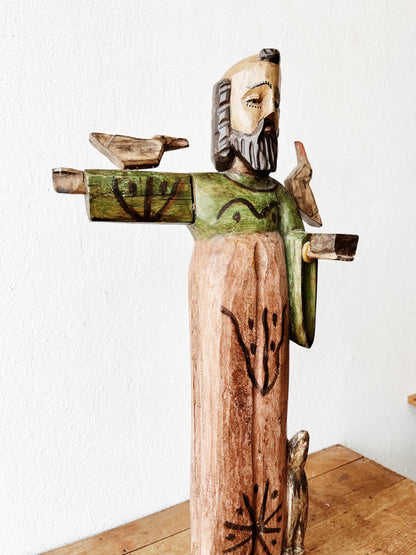 Carved Saint Francis Statue