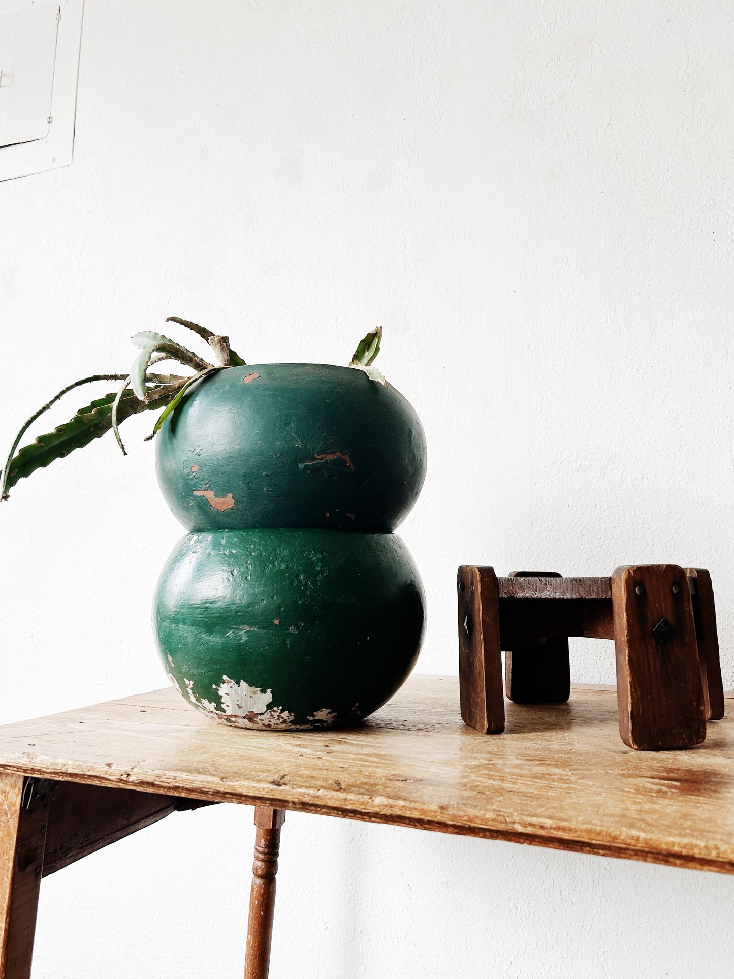 Vintage Painted Terra Cotta Pot