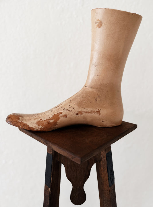 1950s Hand Carved Foot Model
