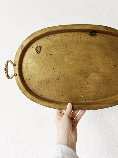 Antique Aged Brass Tray