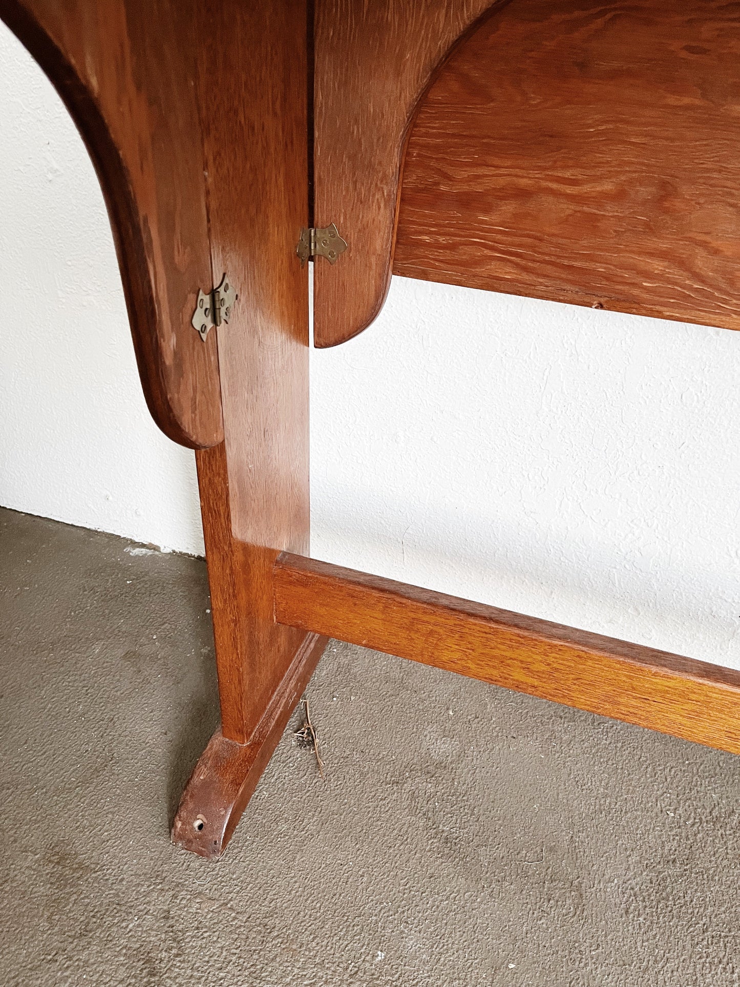 Antique Trestle Drop Leaf Table