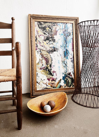 Giant Wood Teardrop Basket