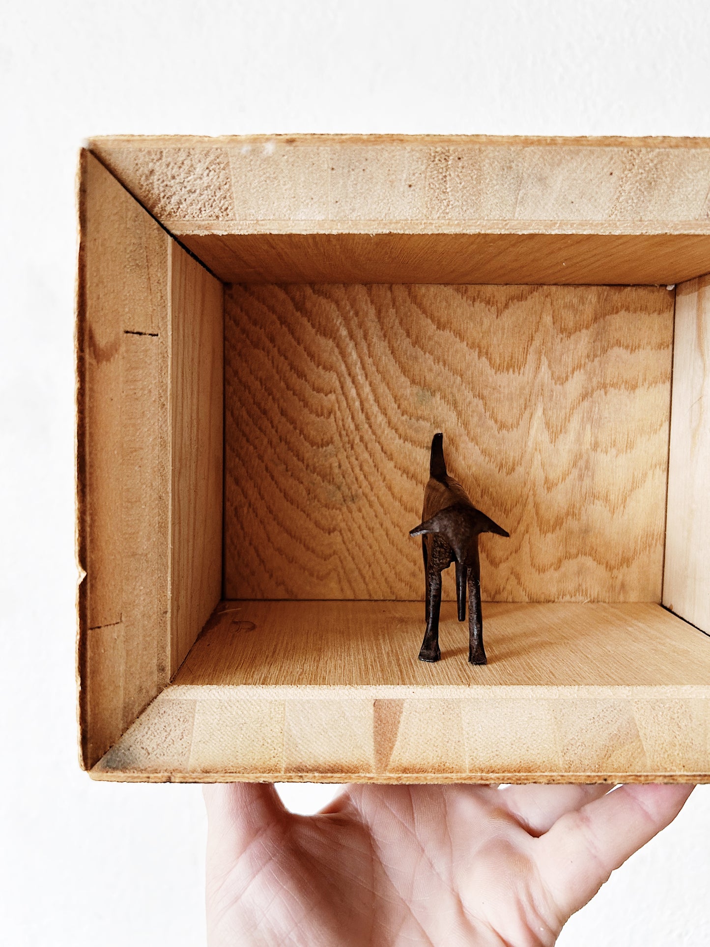 Vintage Primitive Shadowbox Sculpture