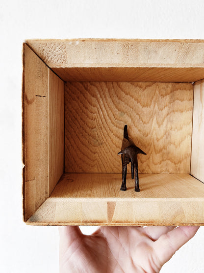 Vintage Primitive Shadowbox Sculpture