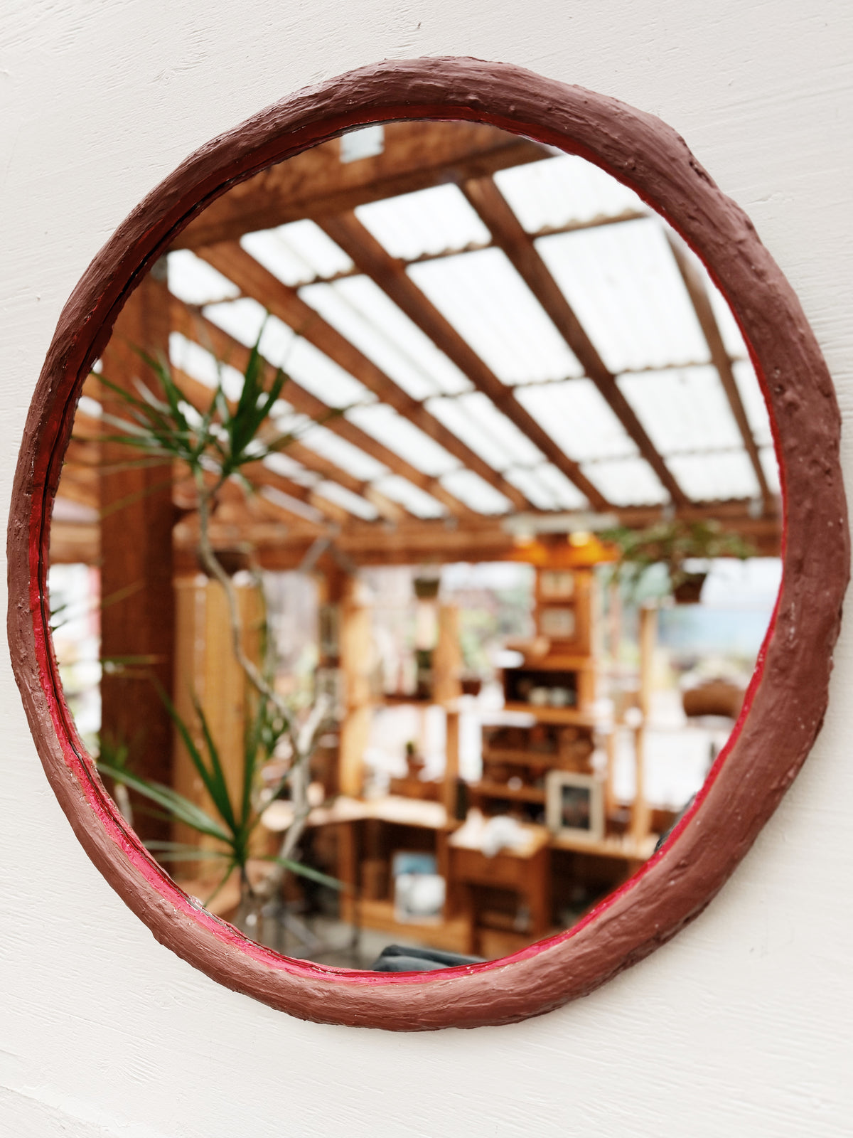 Plaster Circular Mirror