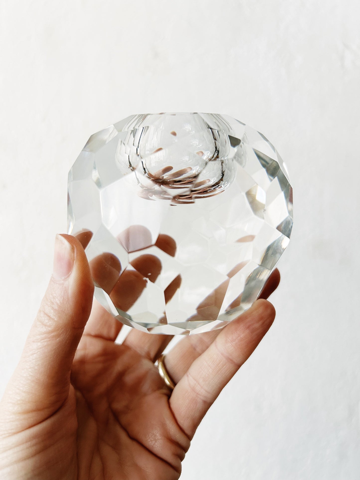 Vintage Tiffany & Co Cut Crystal Prism Candle Holders