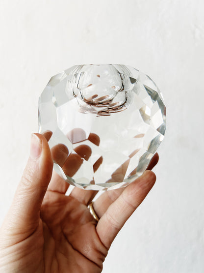 Vintage Tiffany & Co Cut Crystal Prism Candle Holders