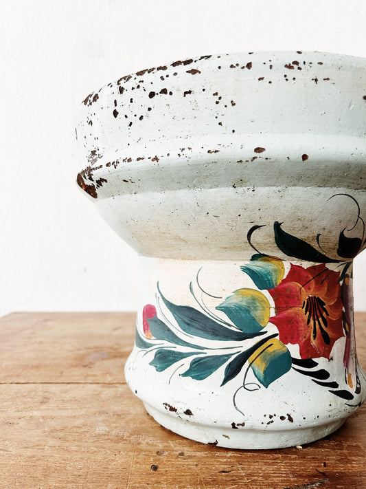 Vintage Painted Terra Pot Mexico