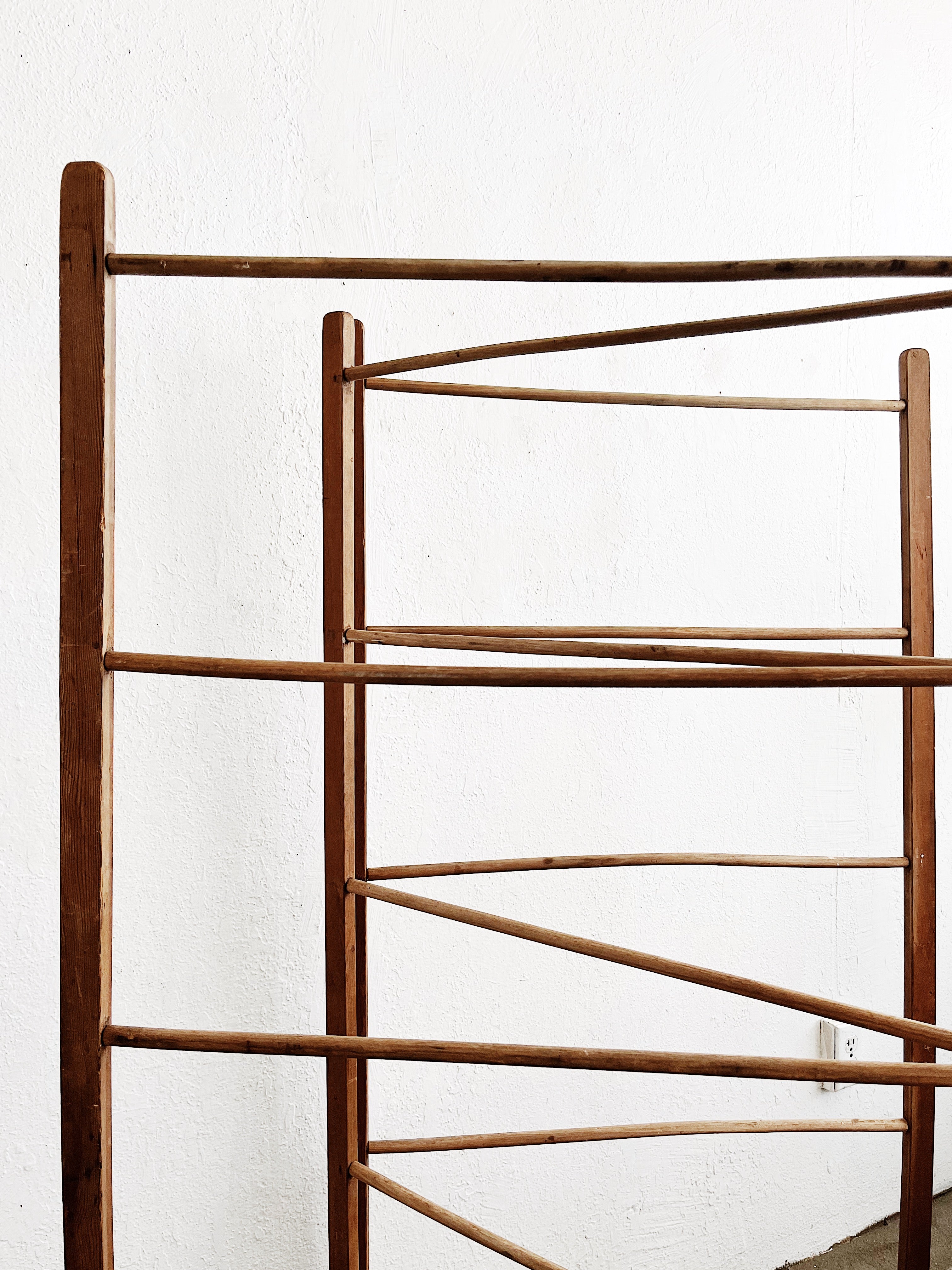 Vintage Tri Fold Primitive Drying Rack - Thumbnail 4