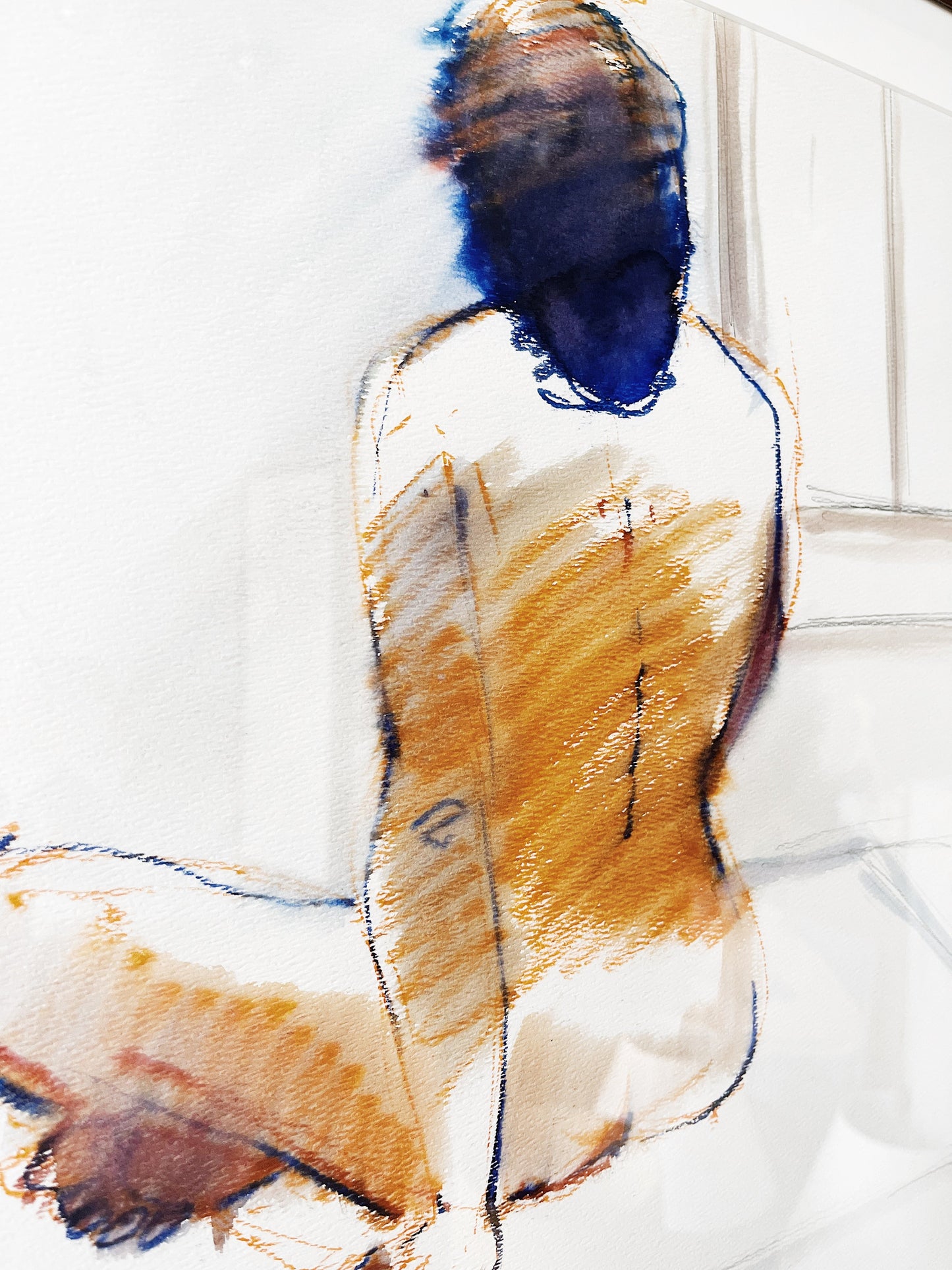 Original Figural Mixed Media Painting