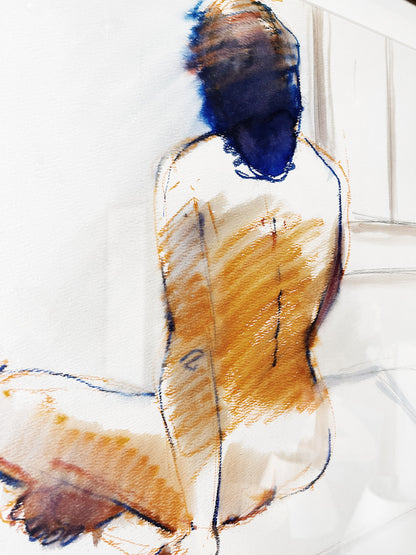 Original Figural Mixed Media Painting