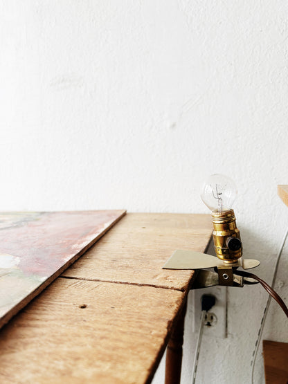 Vintage Brass Clamp Light
