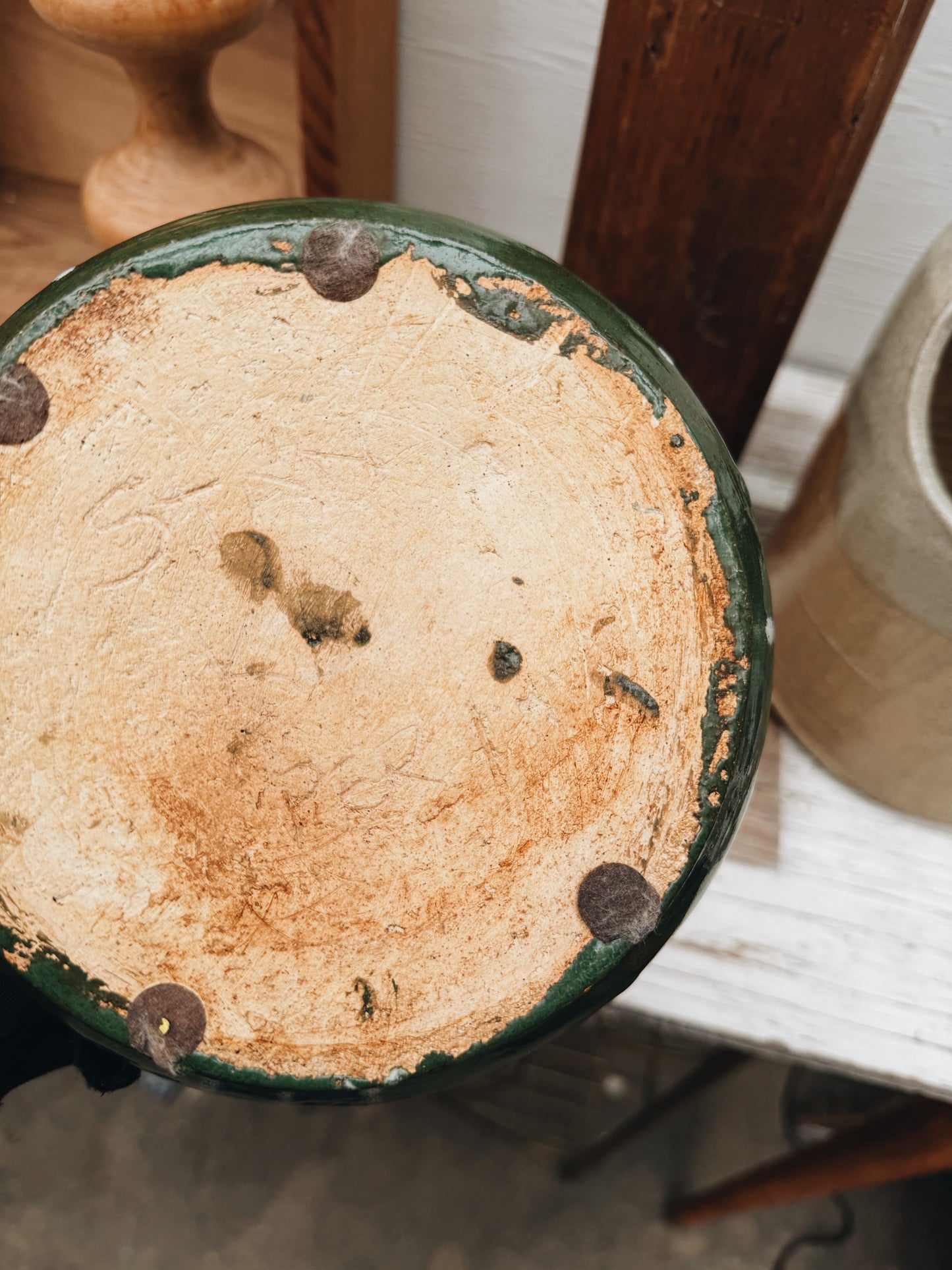 Large Vintage Drip Pottery Vase