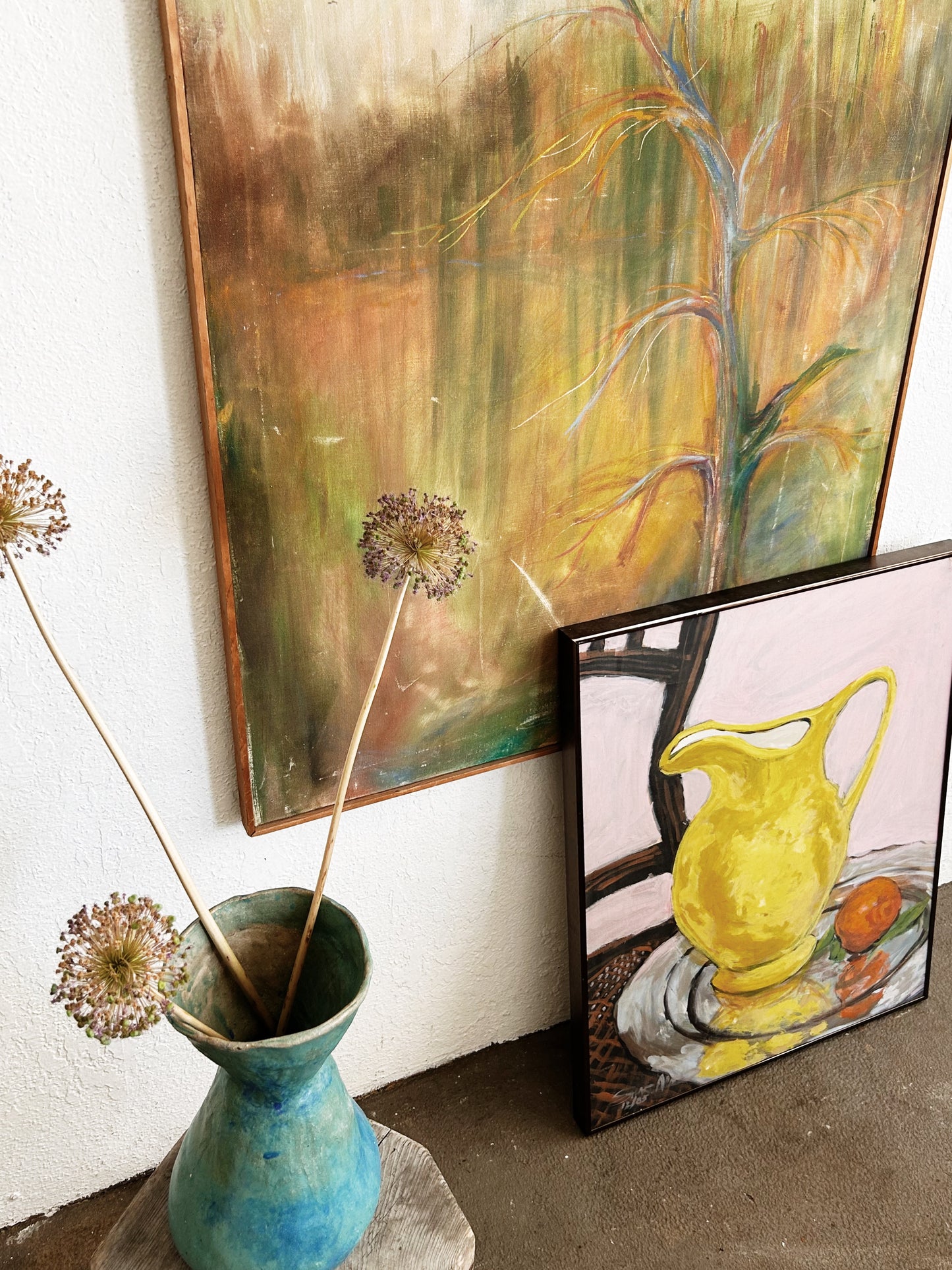 Large Vintage Abstract Painting