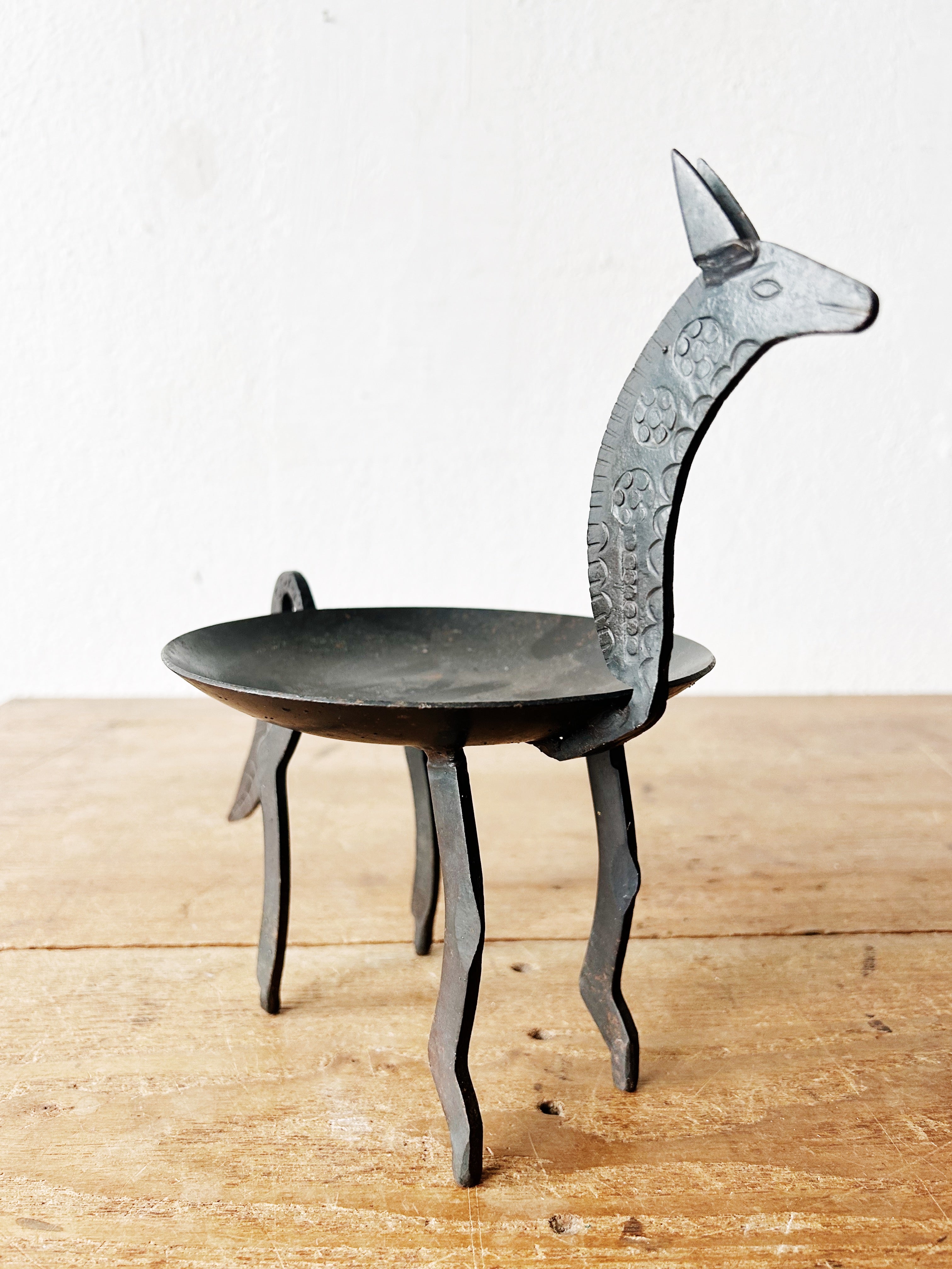 Maven Collective Iron Folk Art Catchall Dish or Candle Holder
