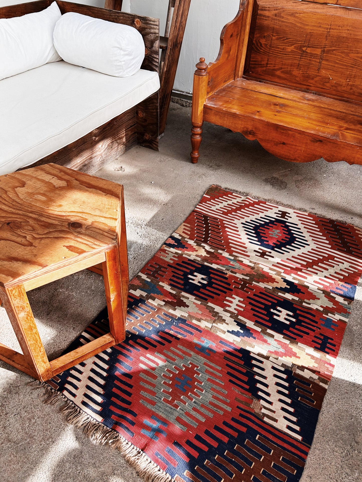 Vintage Wool Kilim Rug