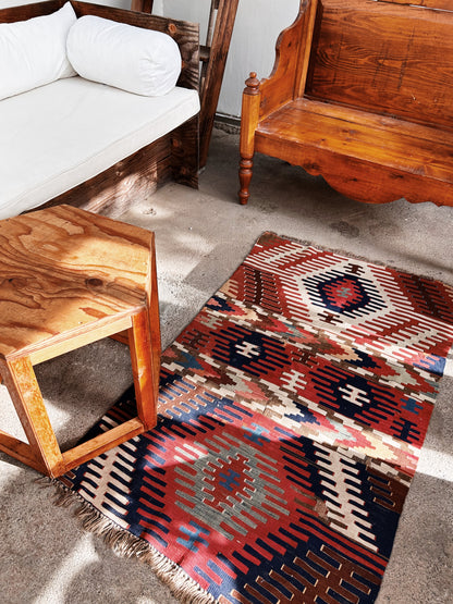 Vintage Wool Kilim Rug