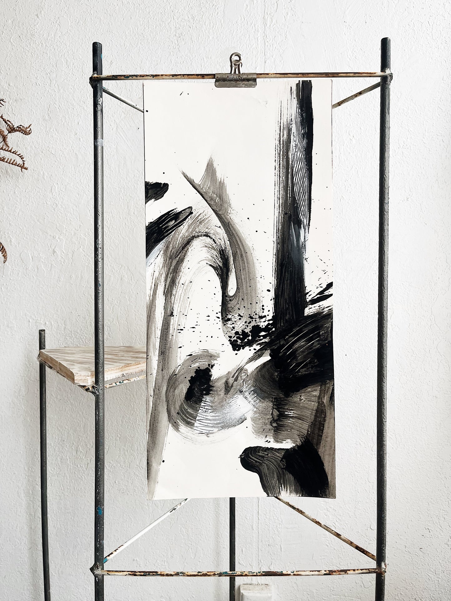 Original India Ink Abstract Painting