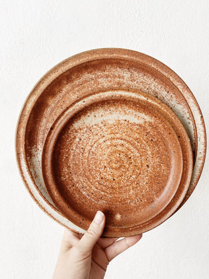 Handmade Stoneware Plate Pair