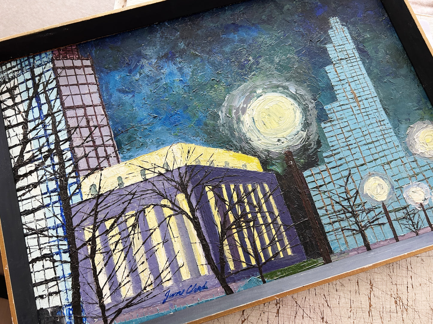 June Clark Original Mid Century Signed Painting